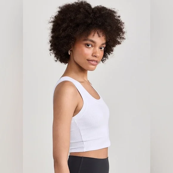 New with tags ALO Yoga White Wellness Tank Size: Medium Sold Out - Picture 7 of 10